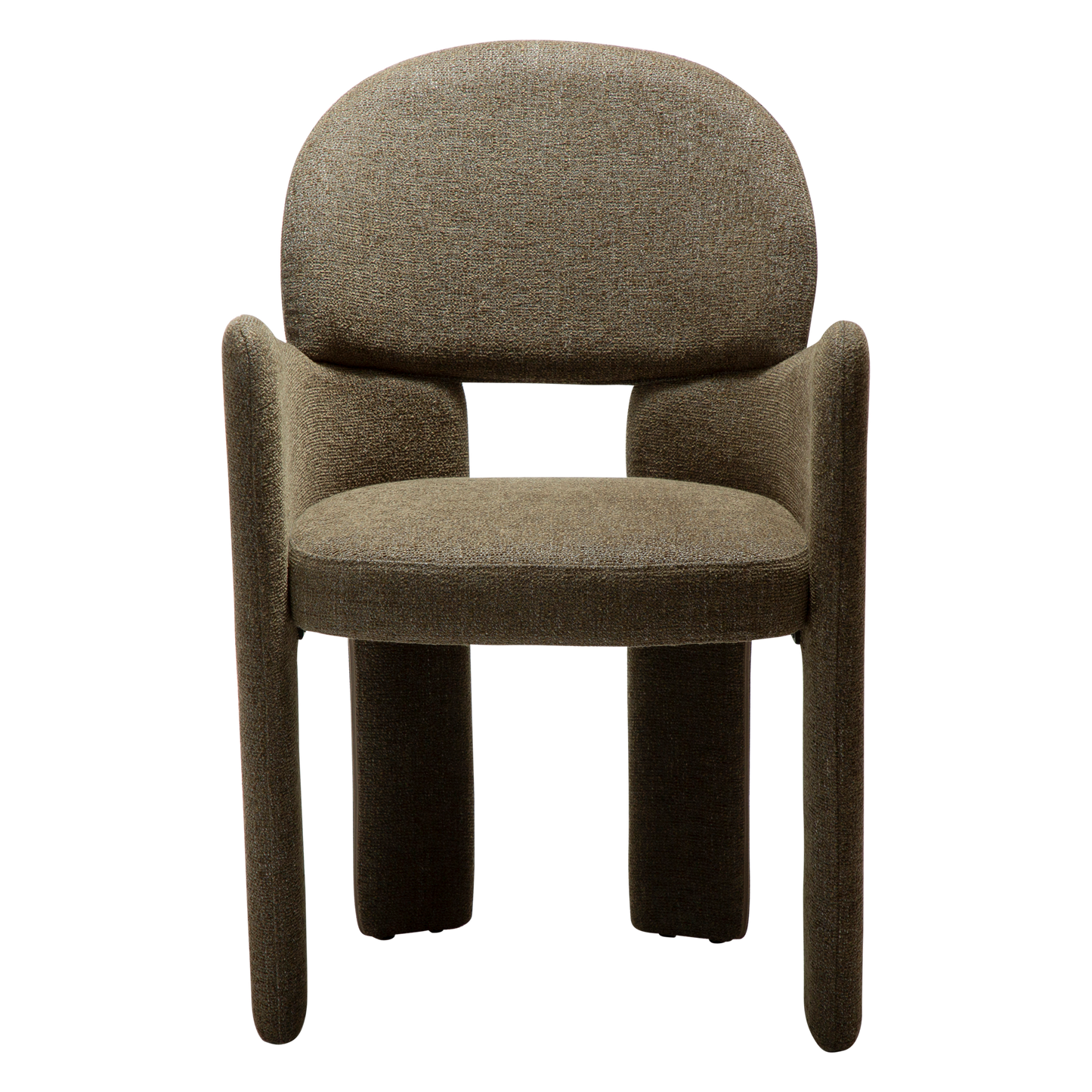 [var:Bezug=Dunkelolivfarbenes Bouclé-Gewebe] AOLE Sessel