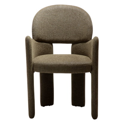 [var:Bezug=Dunkelolivfarbenes Bouclé-Gewebe] AOLE Sessel