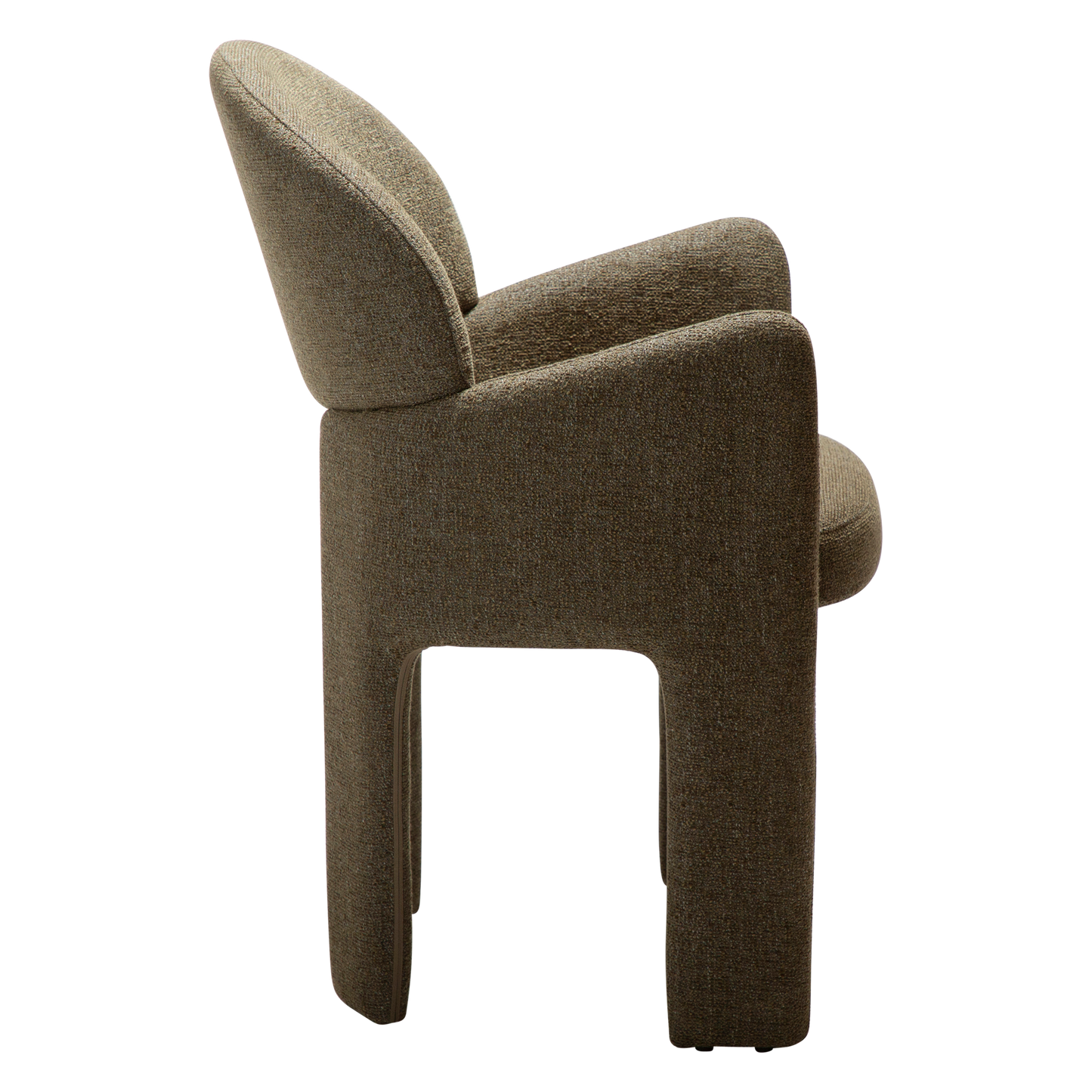 [var:Bezug=Dunkelolivfarbenes Bouclé-Gewebe] AOLE Sessel