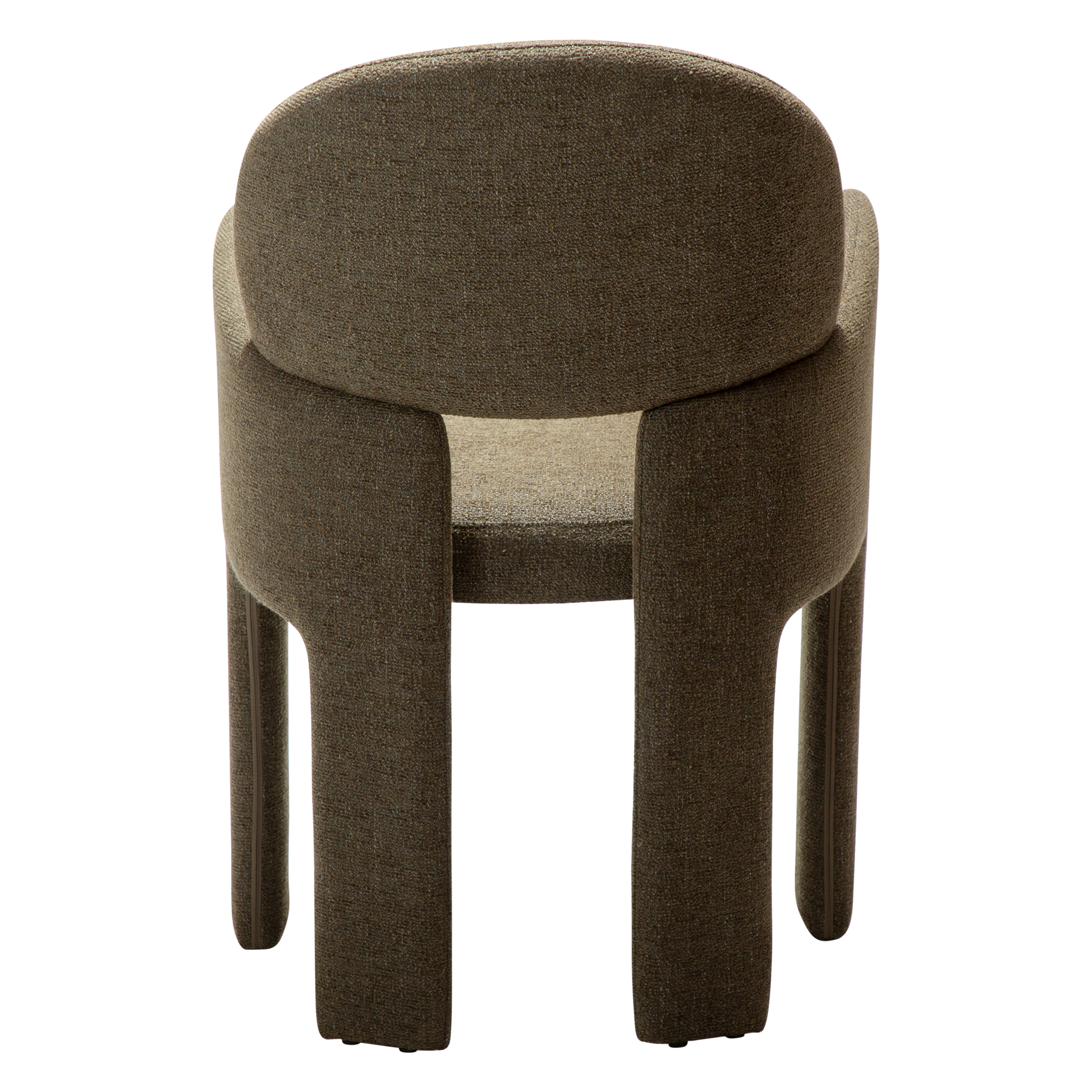 [var:Bezug=Dunkelolivfarbenes Bouclé-Gewebe] AOLE Sessel