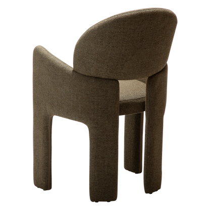 [var:Bezug=Dunkelolivfarbenes Bouclé-Gewebe] AOLE Sessel