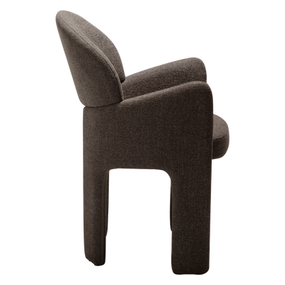 [var:Bezug=Helles braunes Bouclé-Gewebe] AOLE Sessel