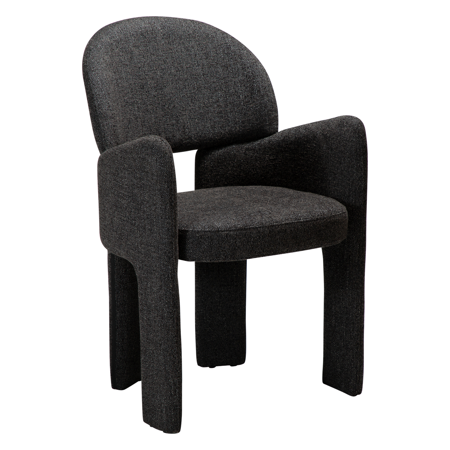 [var:Bezug=Raben-schwarzes Bouclé-Gewebe] AOLE Sessel