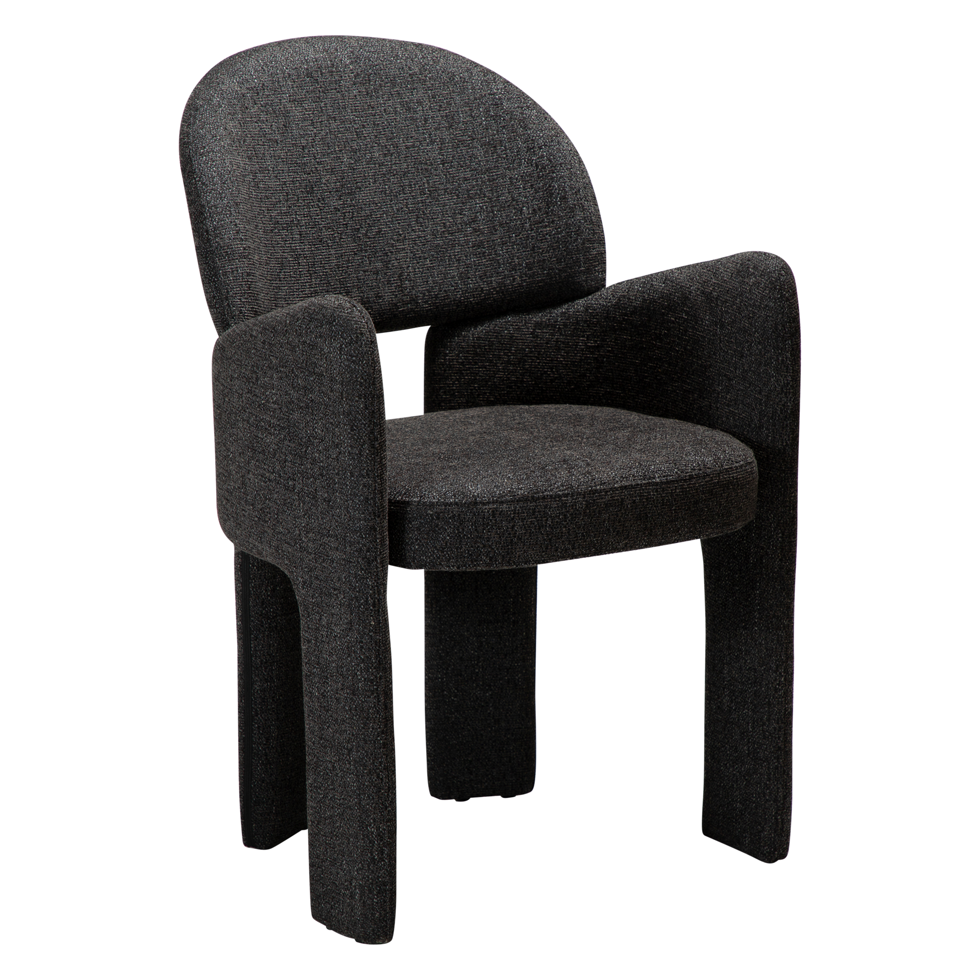 [var:Bezug=Raben-schwarzes Bouclé-Gewebe] AOLE Sessel