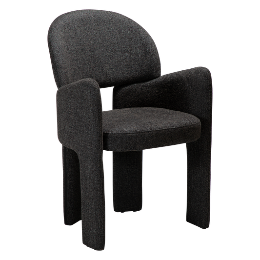 [var:Bezug=Raben-schwarzes Bouclé-Gewebe] AOLE Sessel