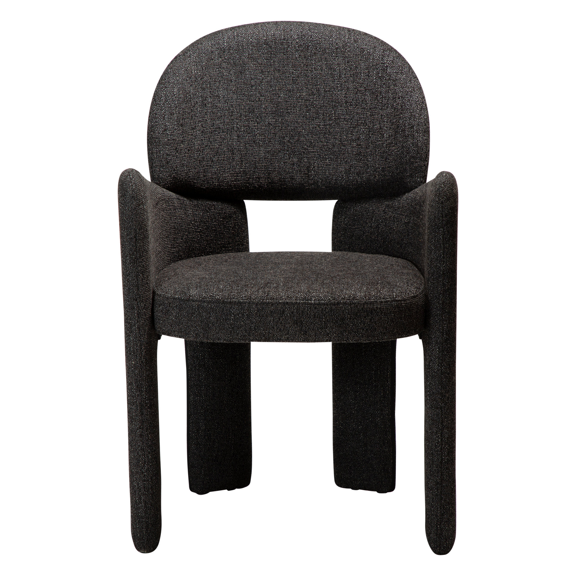 [var:Bezug=Raben-schwarzes Bouclé-Gewebe] AOLE Sessel