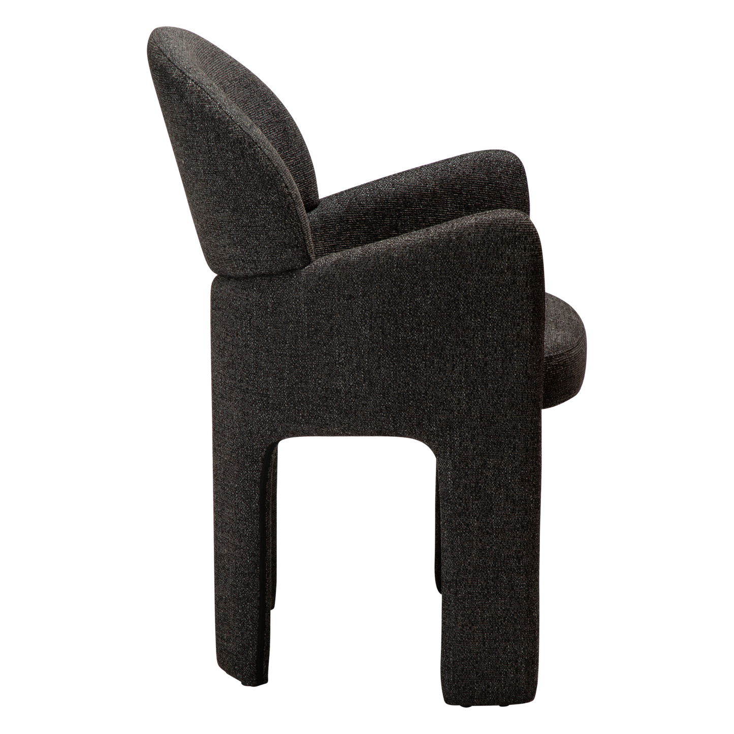 [var:Bezug=Raben-schwarzes Bouclé-Gewebe] AOLE Sessel