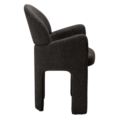 [var:Bezug=Raben-schwarzes Bouclé-Gewebe] AOLE Sessel