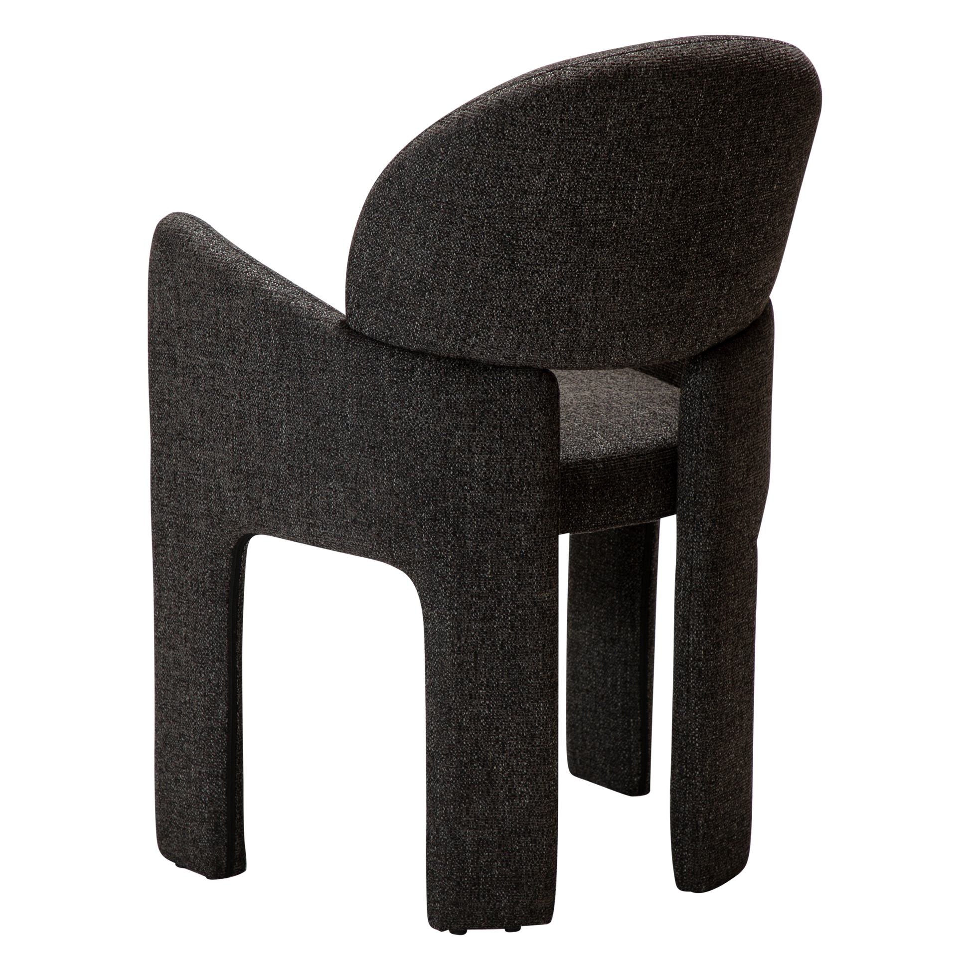 [var:Bezug=Raben-schwarzes Bouclé-Gewebe] AOLE Sessel