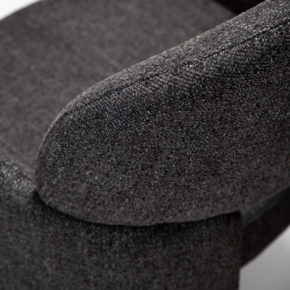 [var:Bezug=Raben-schwarzes Bouclé-Gewebe] AOLE Sessel