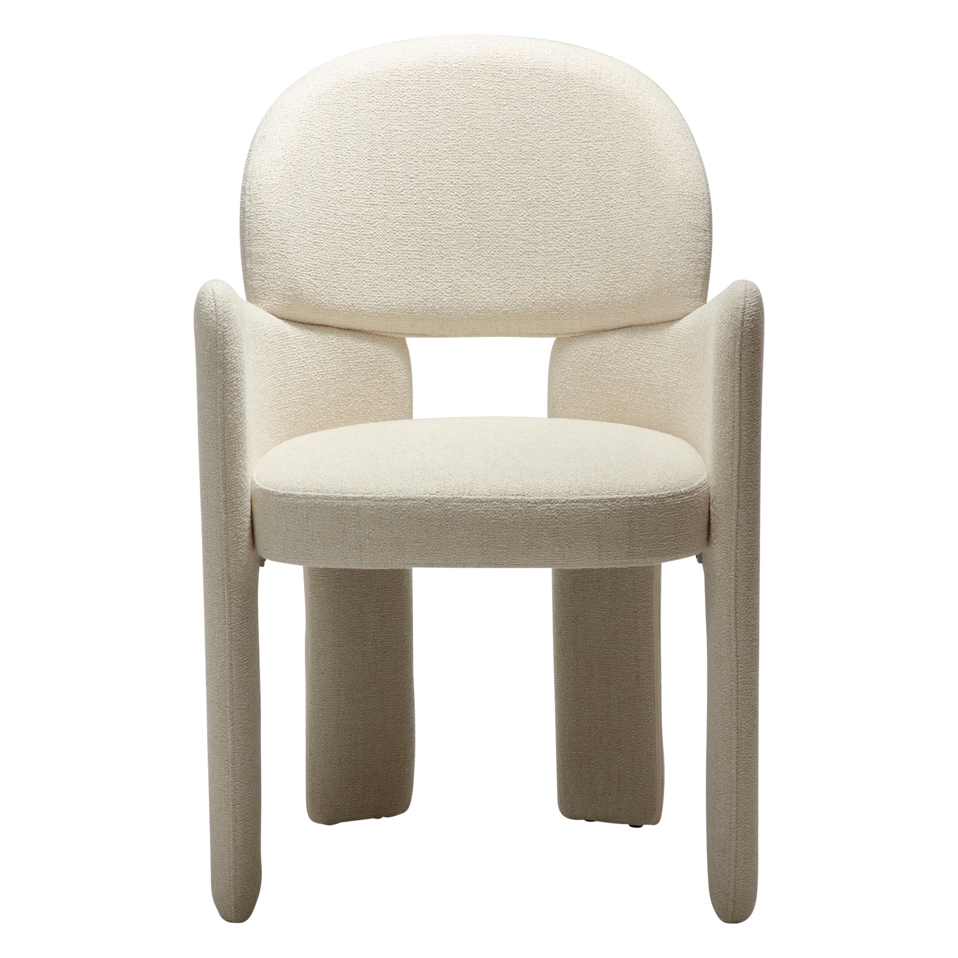 [var:Bezug=Einfaches beiges Bouclé-Gewebe] AOLE Sessel