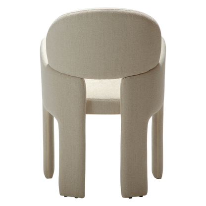 [var:Bezug=Einfaches beiges Bouclé-Gewebe] AOLE Sessel