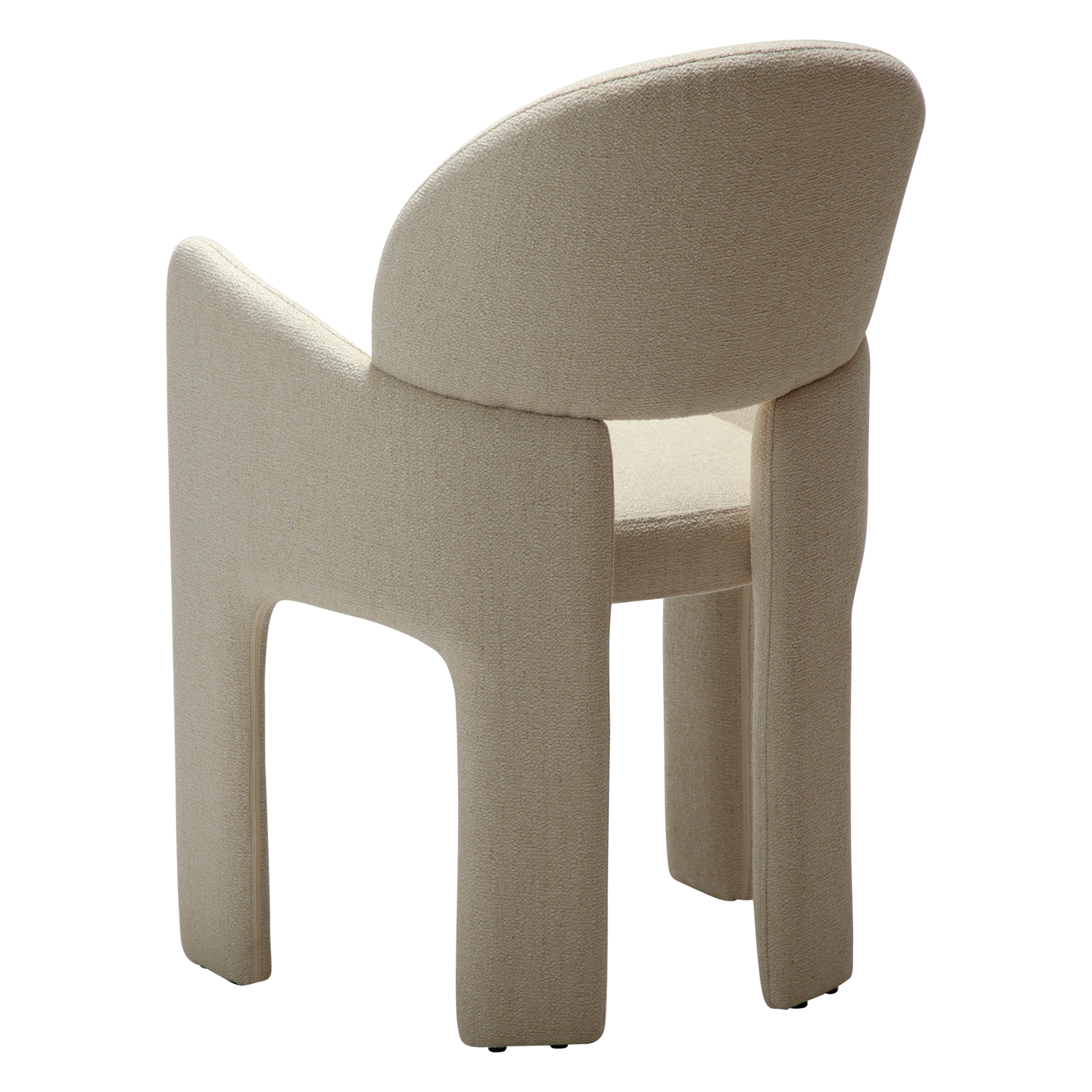 [var:Bezug=Einfaches beiges Bouclé-Gewebe] AOLE Sessel