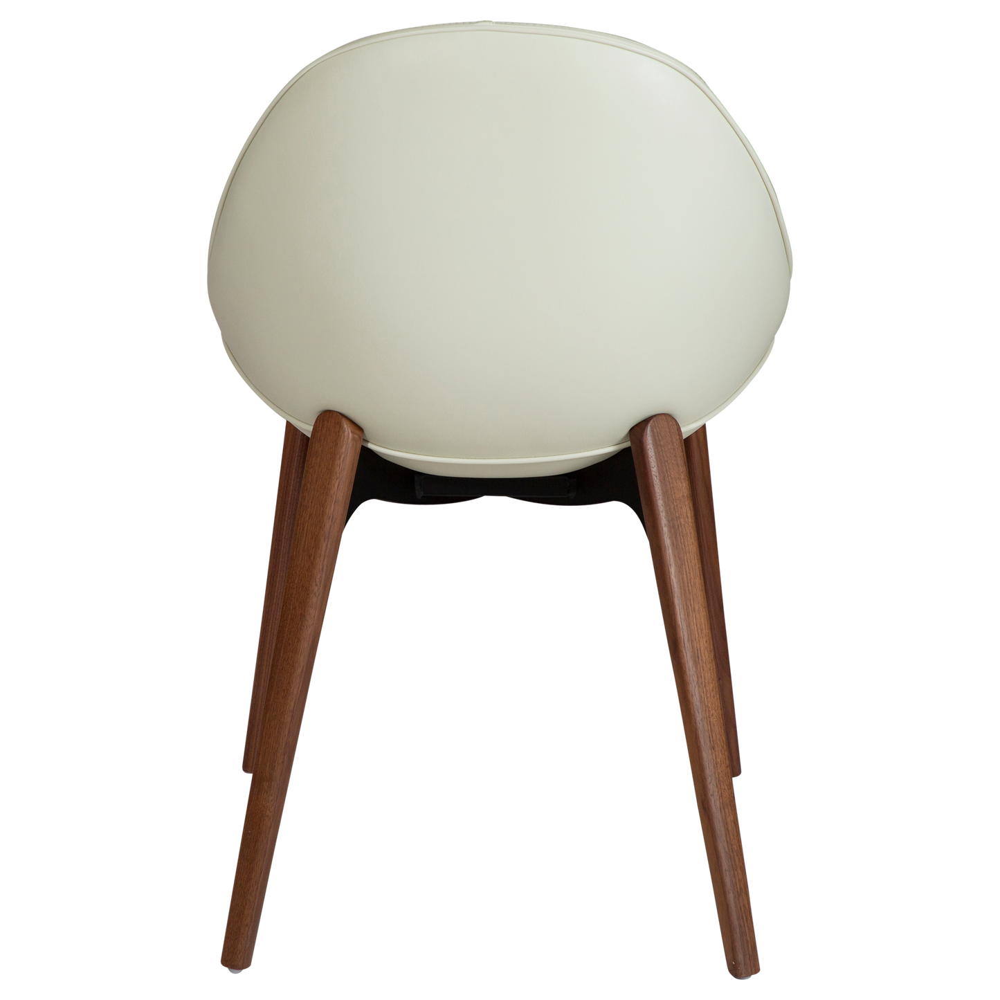 [var:Bezug=Knochenweißes Bouclé-Gewebe, vintage knochenweißes Kunstleder mit Walnussbeinen] ARCH Stuhl