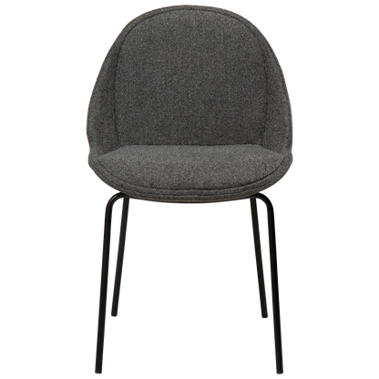 [var:Bezug=Kieselgrauer Bouclé-Stoff mit schwarzen Beinen] ARCH Stuhl