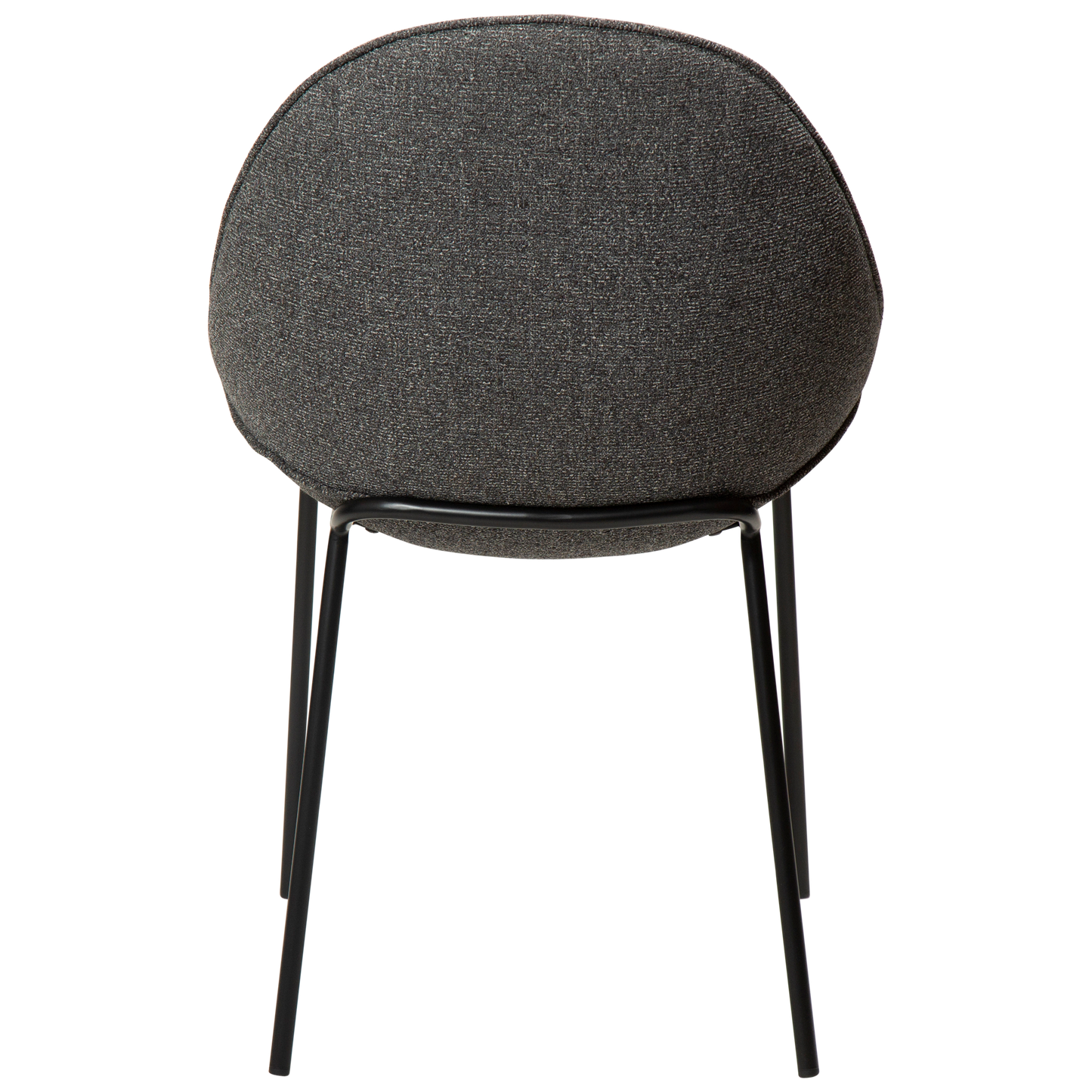 [var:Bezug=Kieselgrauer Bouclé-Stoff mit schwarzen Beinen] ARCH Stuhl