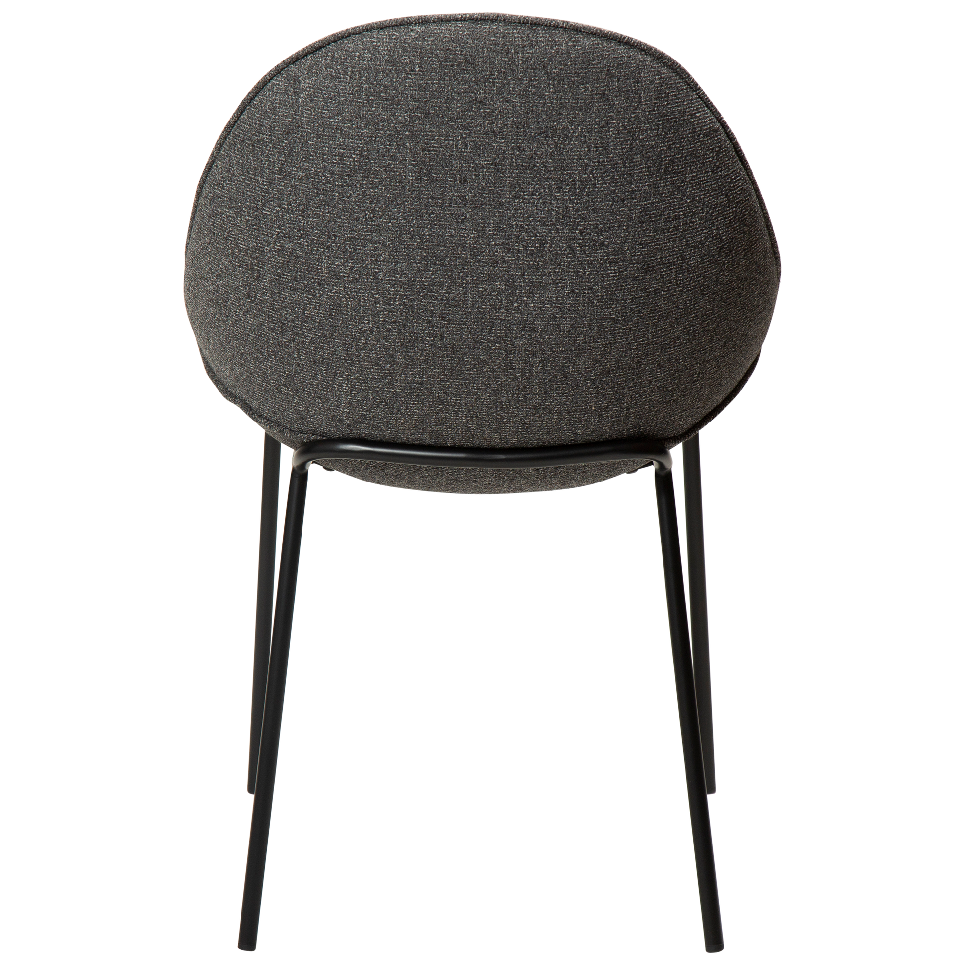[var:Bezug=Kieselgrauer Bouclé-Stoff mit schwarzen Beinen] ARCH Stuhl