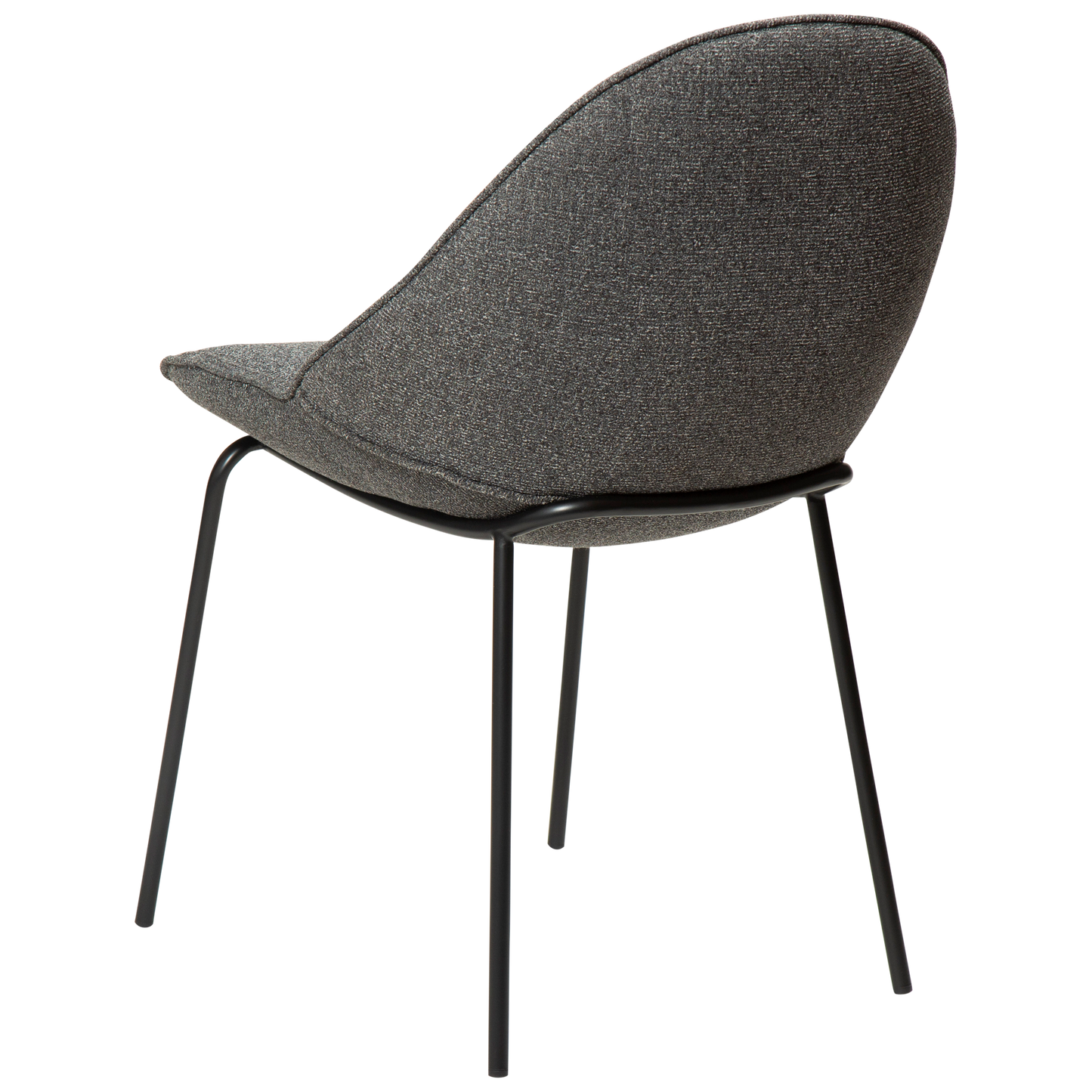 [var:Bezug=Kieselgrauer Bouclé-Stoff mit schwarzen Beinen] ARCH Stuhl