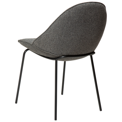 [var:Bezug=Kieselgrauer Bouclé-Stoff mit schwarzen Beinen] ARCH Stuhl