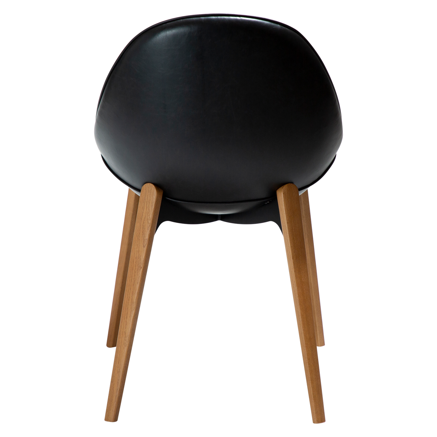 [var:Bezug=Raben-schwarzes Bouclé-Gewebe, vintage schwarzes Kunstleder mit Eichenbeinen] ARCH Stuhl