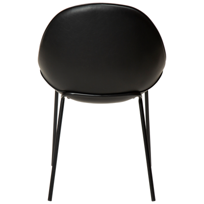 [var:Bezug=Vintage schwarzes Kunstleder mit schwarzen Beinen] ARCH Stuhl