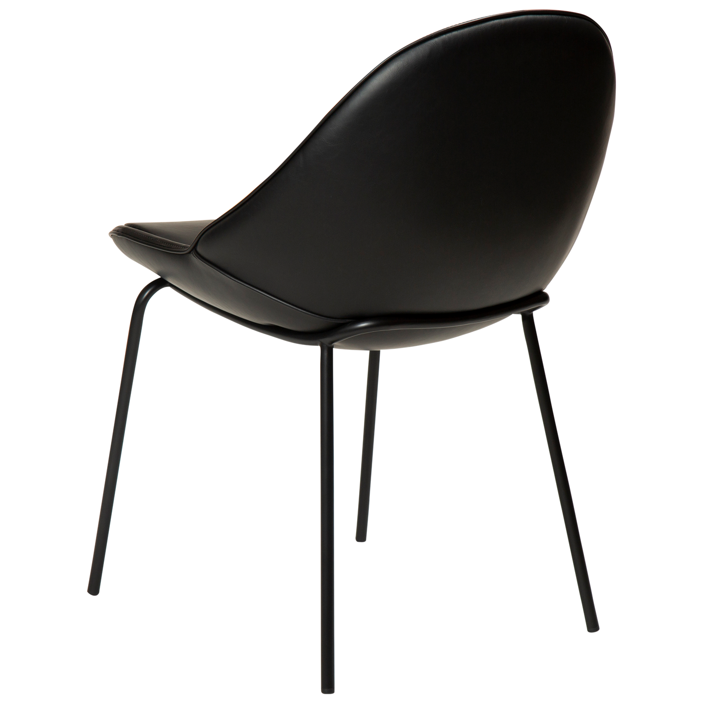 [var:Bezug=Vintage schwarzes Kunstleder mit schwarzen Beinen] ARCH Stuhl