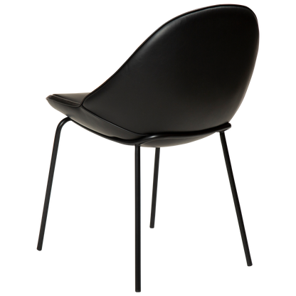 [var:Bezug=Vintage schwarzes Kunstleder mit schwarzen Beinen] ARCH Stuhl