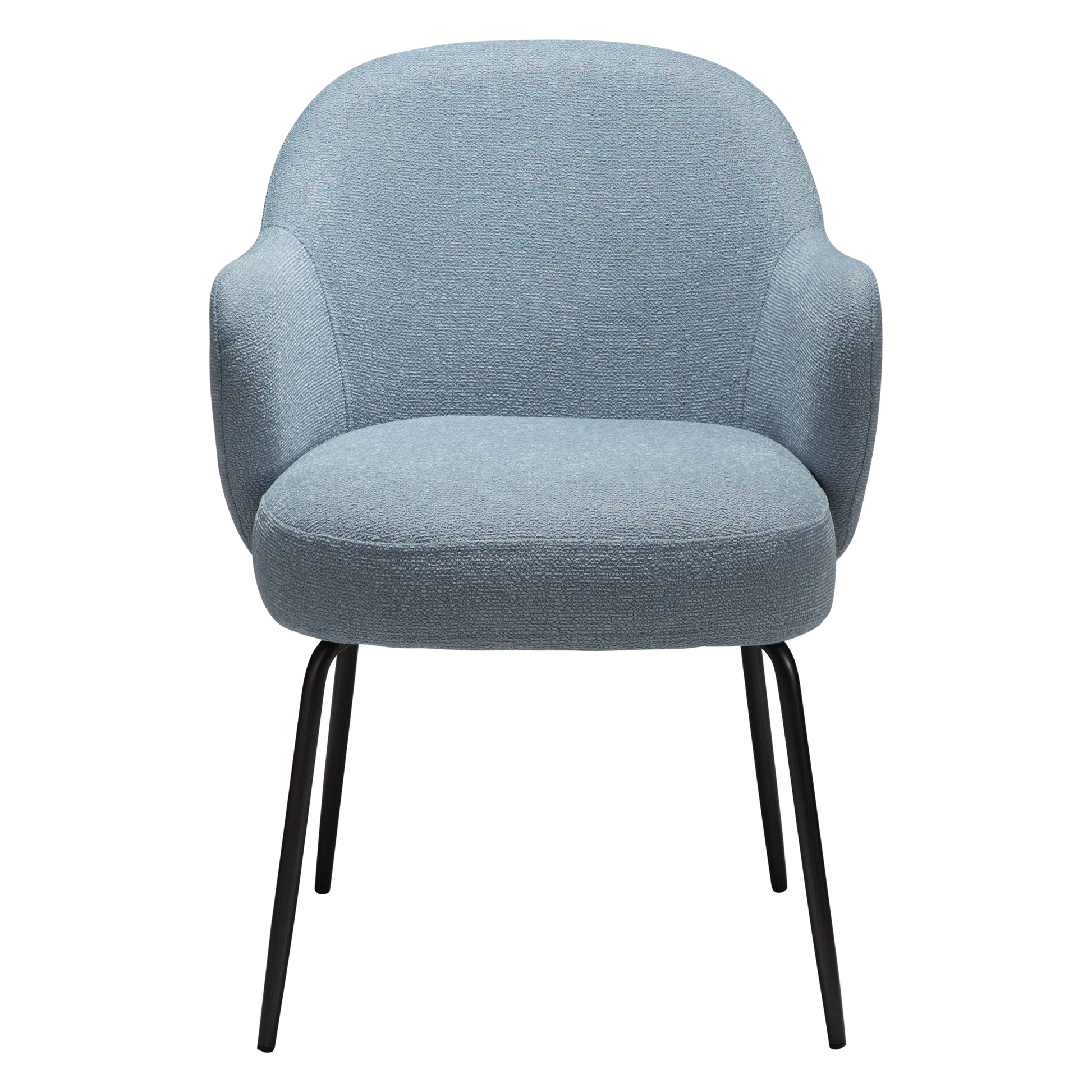 [var:Bezug=Blue fog Bouclé-Stoff mit antiken Zinnbeinen] BAE Sessel