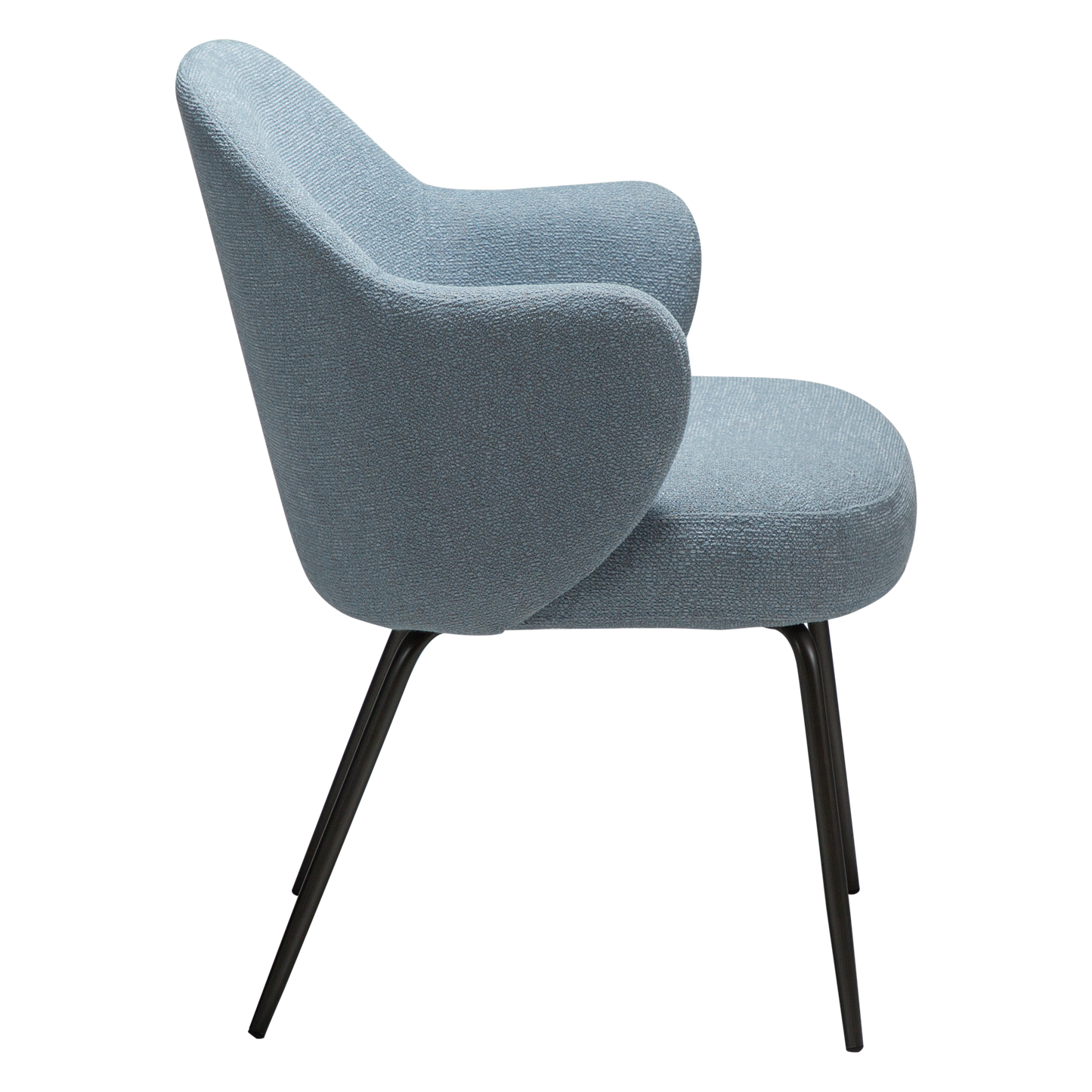 [var:Bezug=Blue fog Bouclé-Stoff mit antiken Zinnbeinen] BAE Sessel