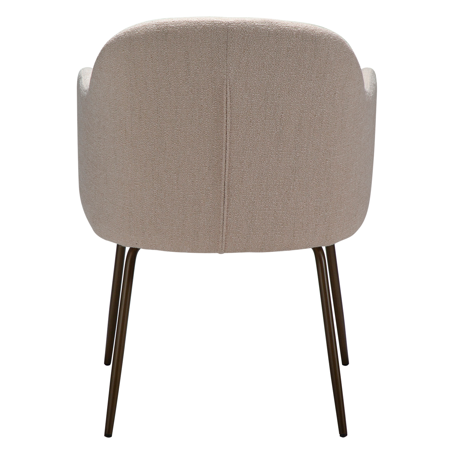 [var:Bezug=Kreolisches Rosa Bouclé-Gewebe mit antiken Messingbeinen] BAE Sessel