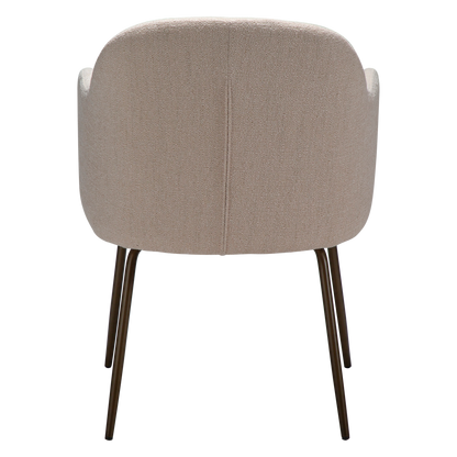 [var:Bezug=Kreolisches Rosa Bouclé-Gewebe mit antiken Messingbeinen] BAE Sessel