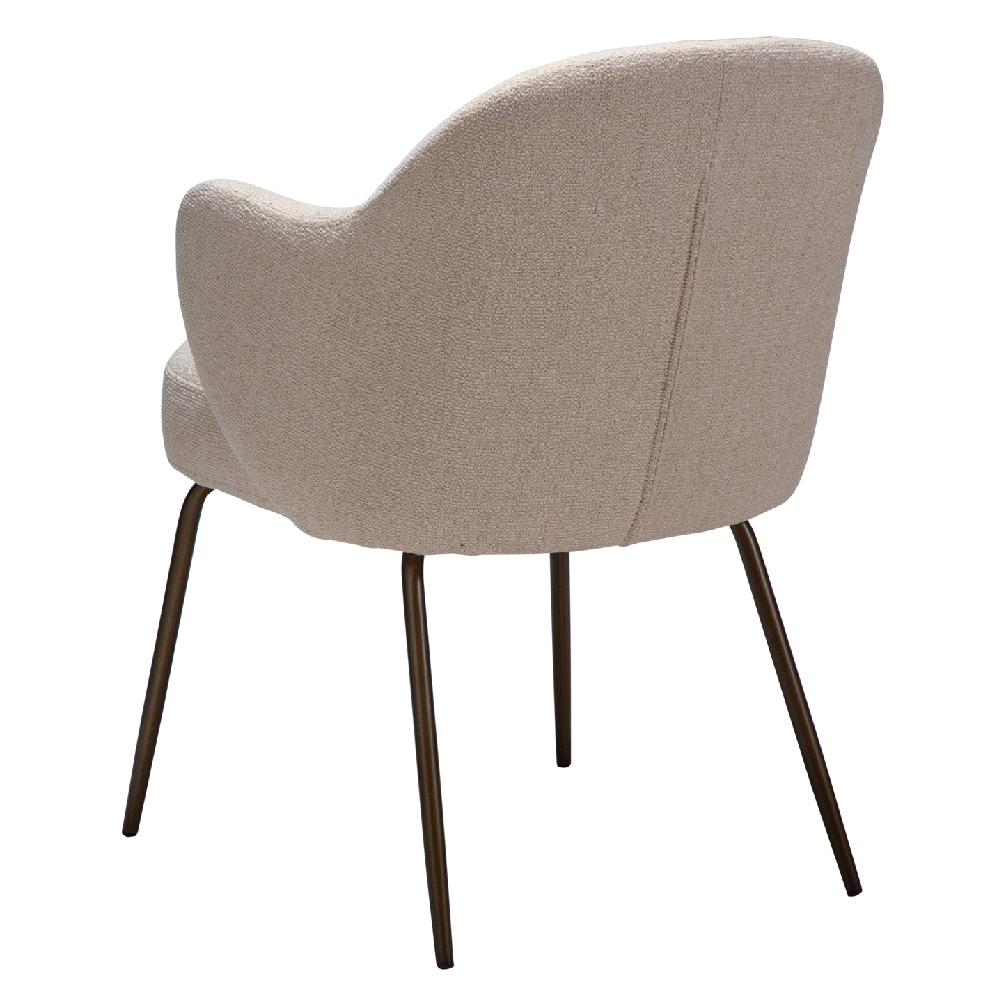 [var:Bezug=Kreolisches Rosa Bouclé-Gewebe mit antiken Messingbeinen] BAE Sessel