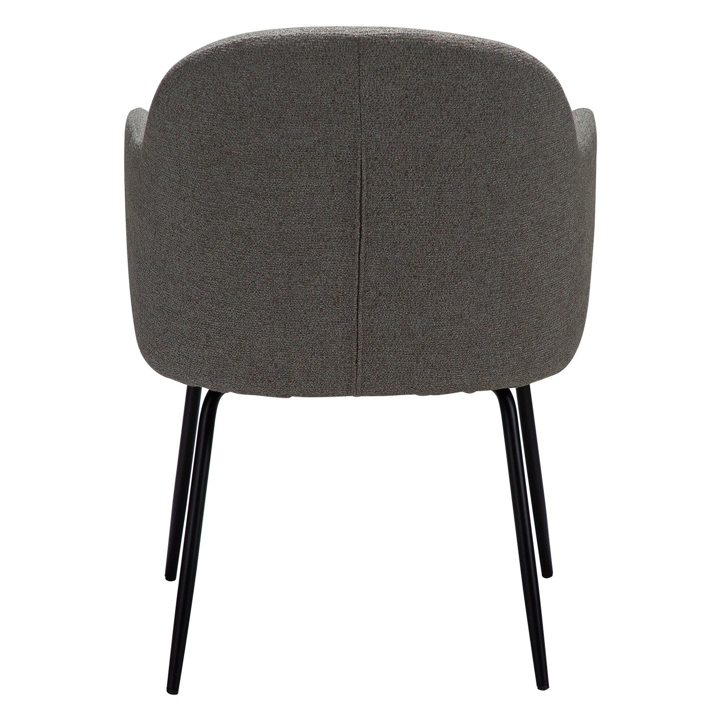 [var:Bezug=Kiesel-Erde Bouclé-Stoff mit schwarzen Metallbeinen] BAE Sessel