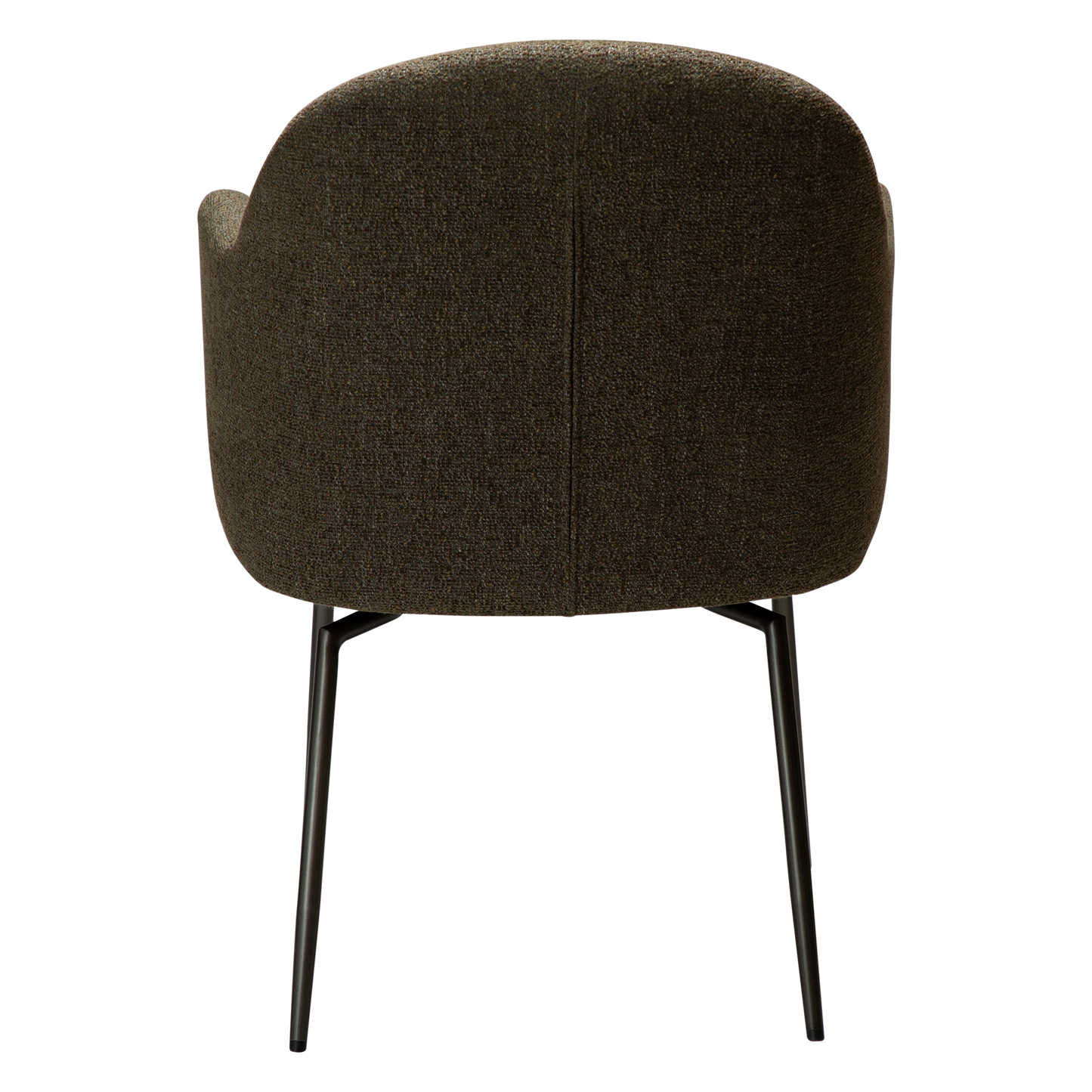 [var:Bezug=Dunkelolivfarbener Bouclé-Stoff mit antiken Zinn-Schwenkbeinen] BAE Drehstuhl