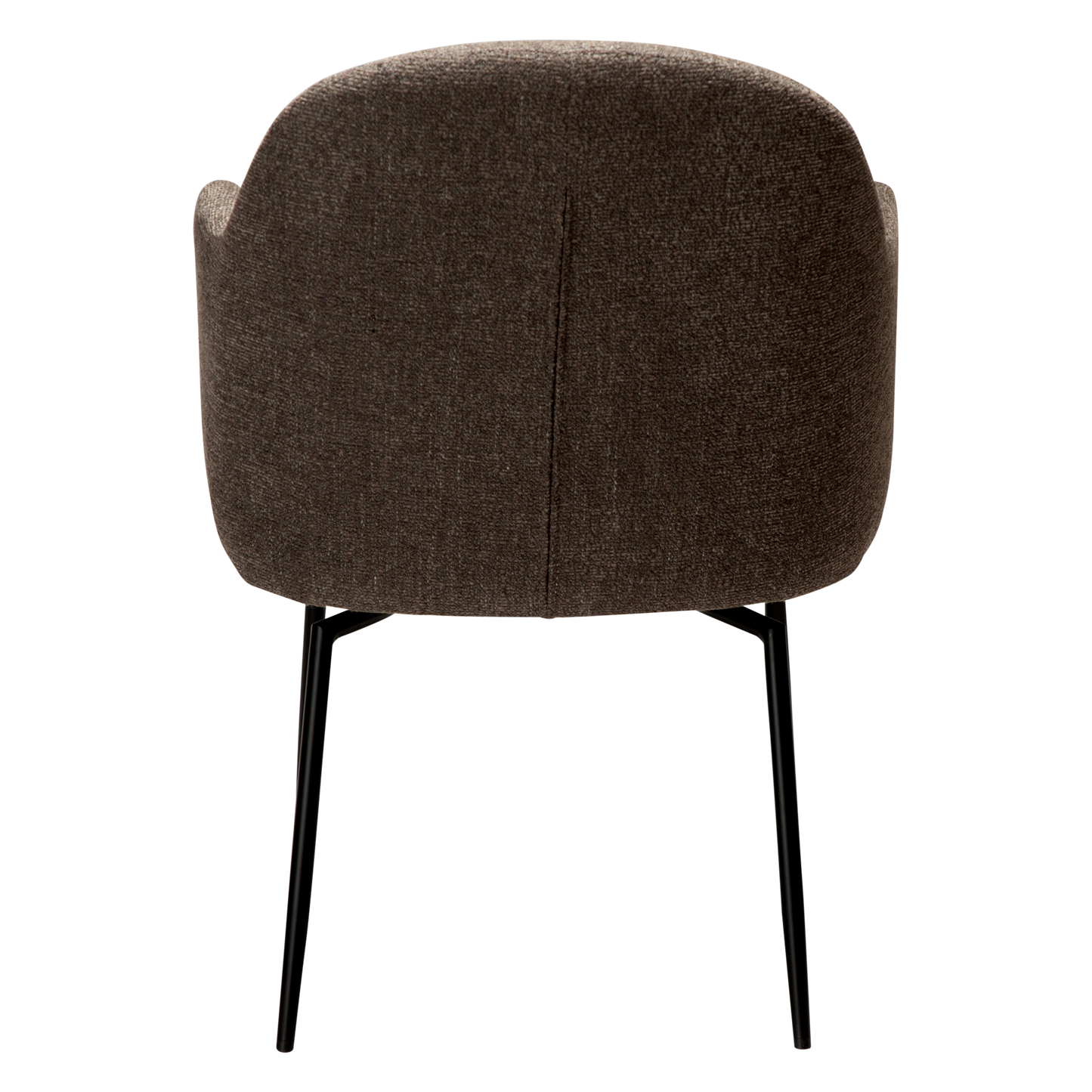 [var:Bezug=Hauptbrauner Bouclé-Stoff mit schwarzen Schwenkbeinen] BAE Drehstuhl