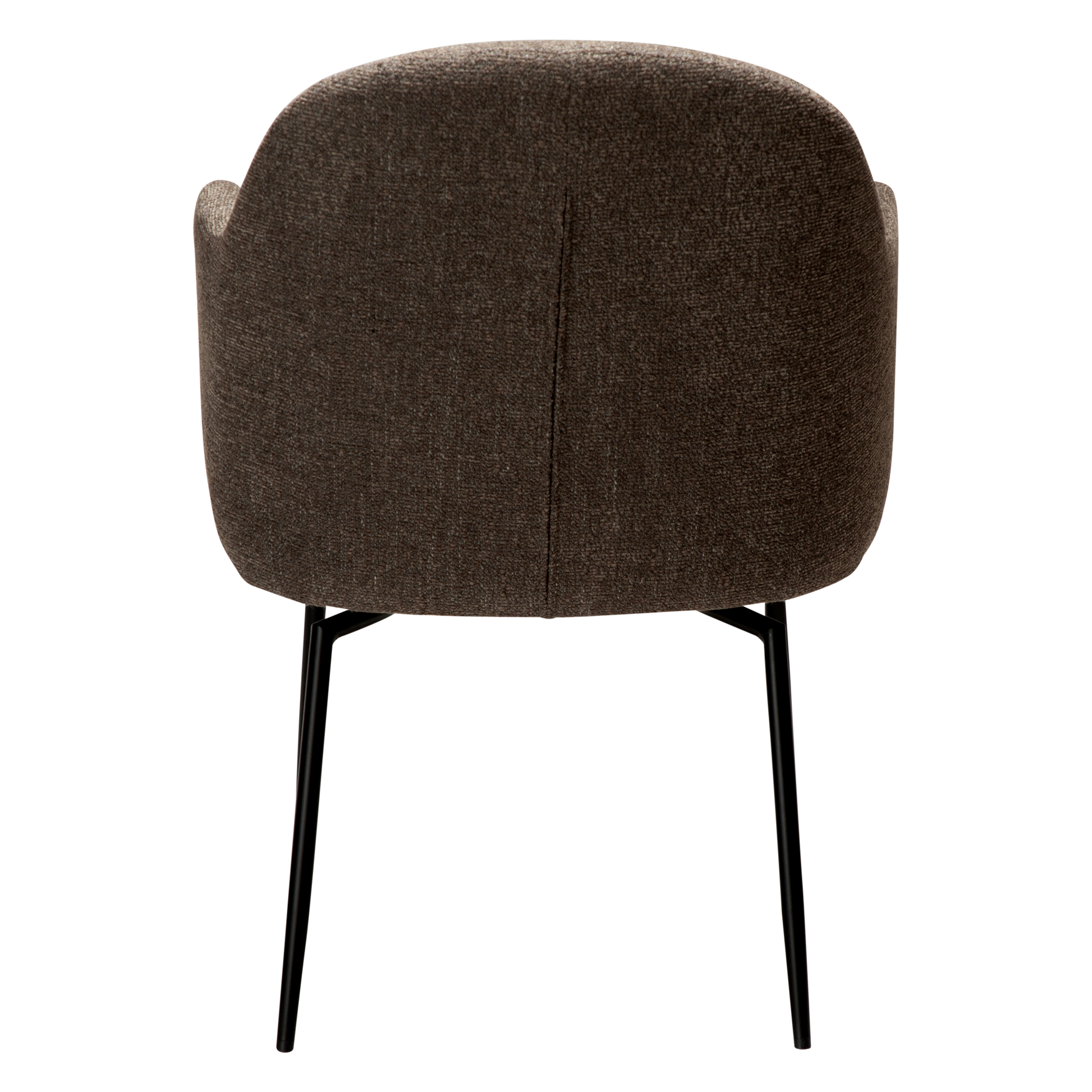 [var:Bezug=Hauptbrauner Bouclé-Stoff mit schwarzen Schwenkbeinen] BAE Drehstuhl