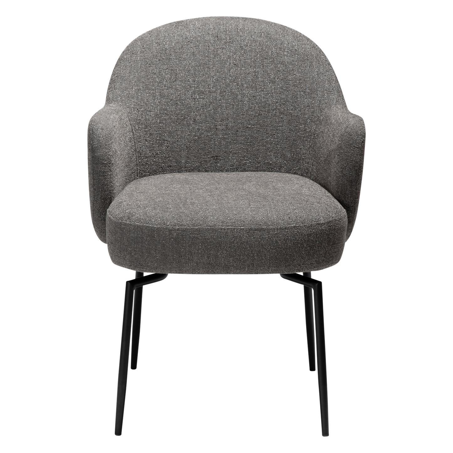 [var:Bezug=Kiesel-Erde Bouclé-Stoff mit schwarzen Schwenkbeinen] BAE Drehstuhl