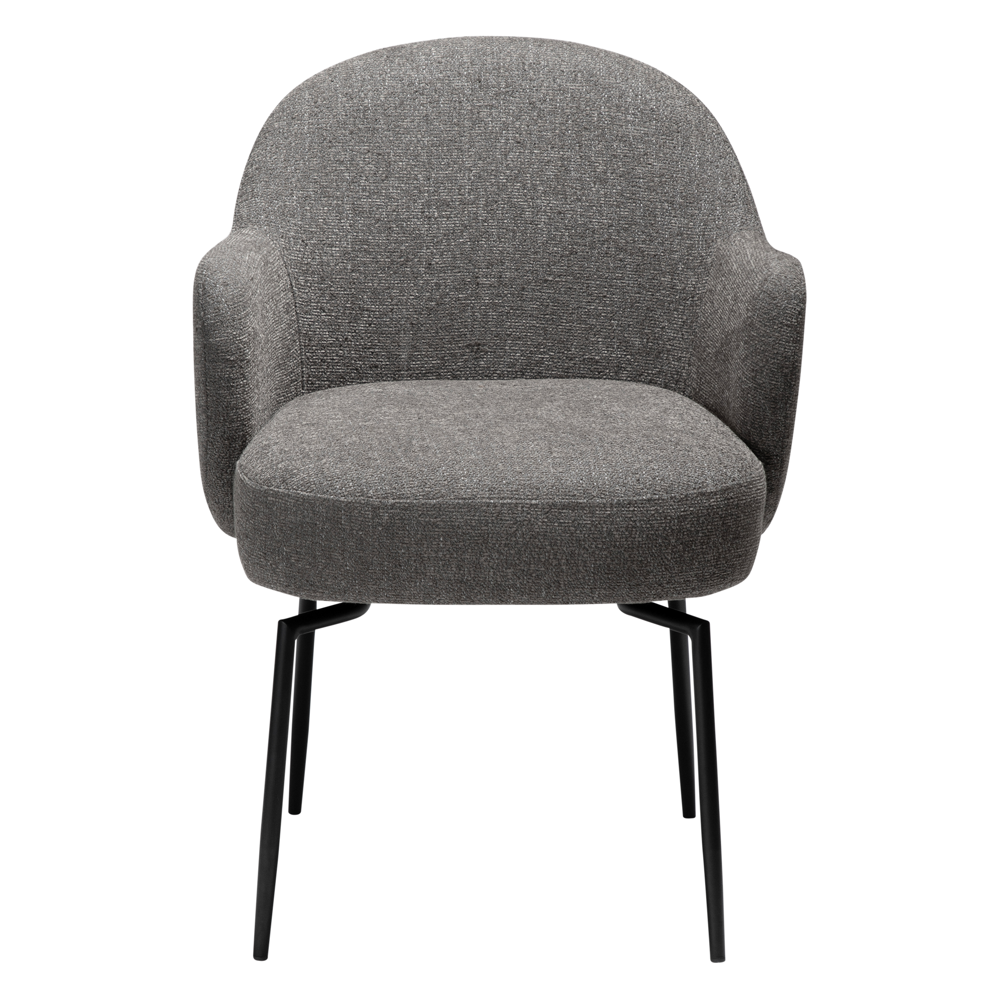 [var:Bezug=Kiesel-Erde Bouclé-Stoff mit schwarzen Schwenkbeinen] BAE Drehstuhl