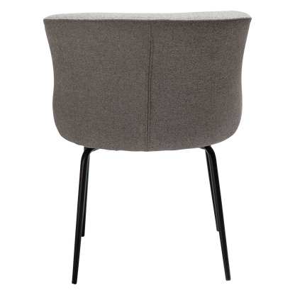 [var:Bezug=Kieselfarbener Bouclé-Stoff mit schwarzen Beinen] BLISS Stuhl