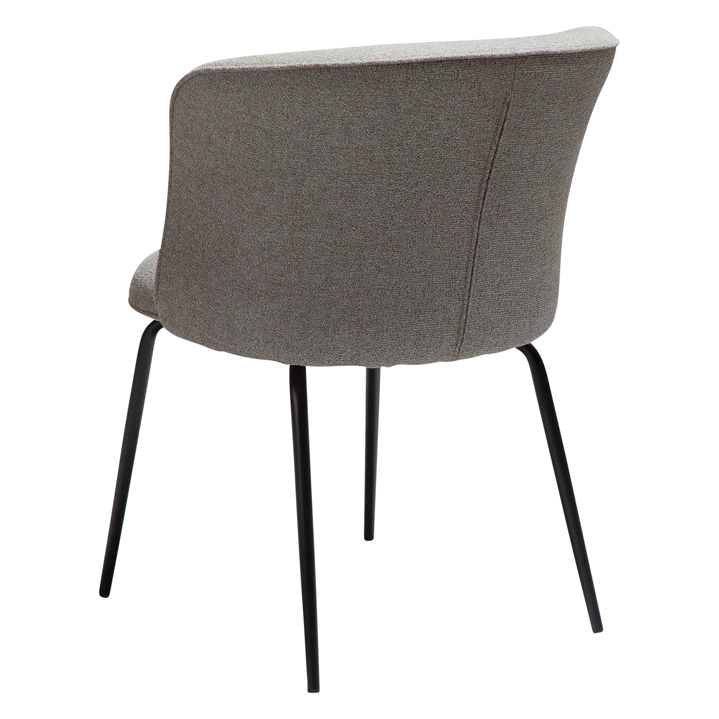 [var:Bezug=Kieselfarbener Bouclé-Stoff mit schwarzen Beinen] BLISS Stuhl