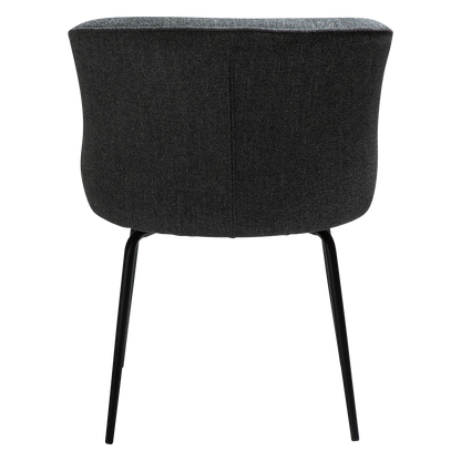 [var:Bezug=Kieselgrauer Bouclé-Stoff mit schwarzen Beinen] BLISS Stuhl