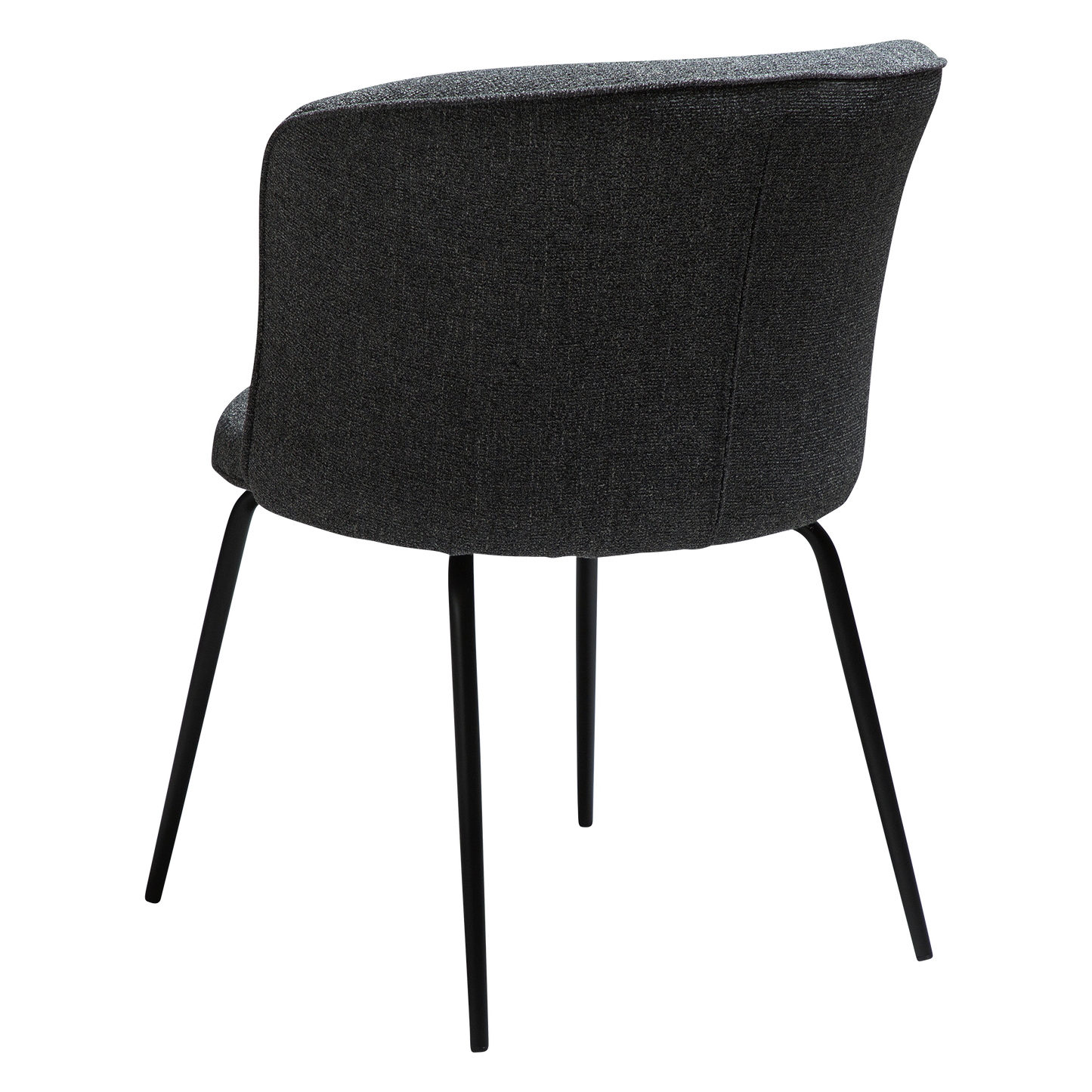 [var:Bezug=Kieselgrauer Bouclé-Stoff mit schwarzen Beinen] BLISS Stuhl