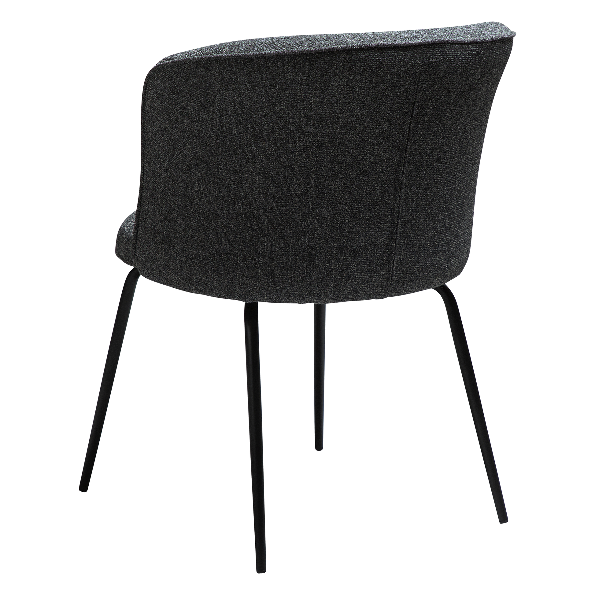 [var:Bezug=Kieselgrauer Bouclé-Stoff mit schwarzen Beinen] BLISS Stuhl