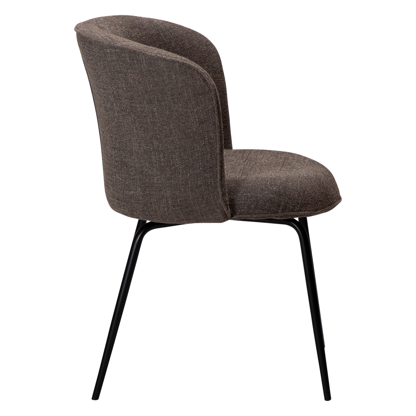 [var:Bezug=Hauptbrauner Bouclé-Stoff mit schwarzen Beinen] BLISS Stuhl