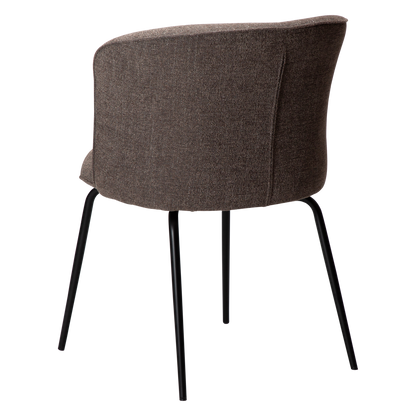 [var:Bezug=Hauptbrauner Bouclé-Stoff mit schwarzen Beinen] BLISS Stuhl