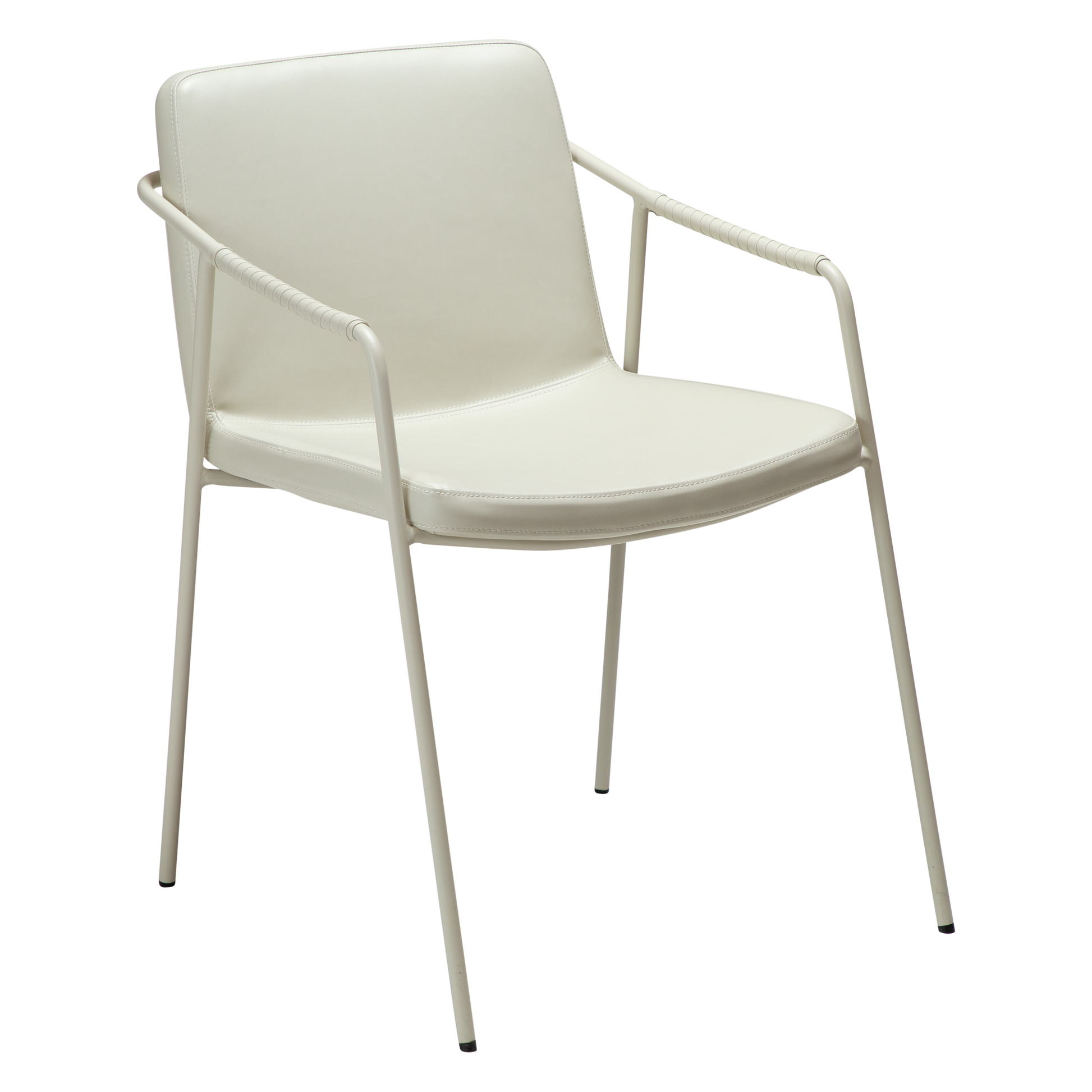 [var:Bezug=Knochenweißes Kunstleder mit knochenweißen Beinen] BOTO Sessel