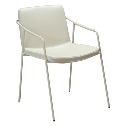 [var:Bezug=Knochenweißes Kunstleder mit knochenweißen Beinen] BOTO Sessel