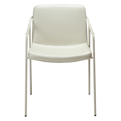 [var:Bezug=Knochenweißes Kunstleder mit knochenweißen Beinen] BOTO Sessel