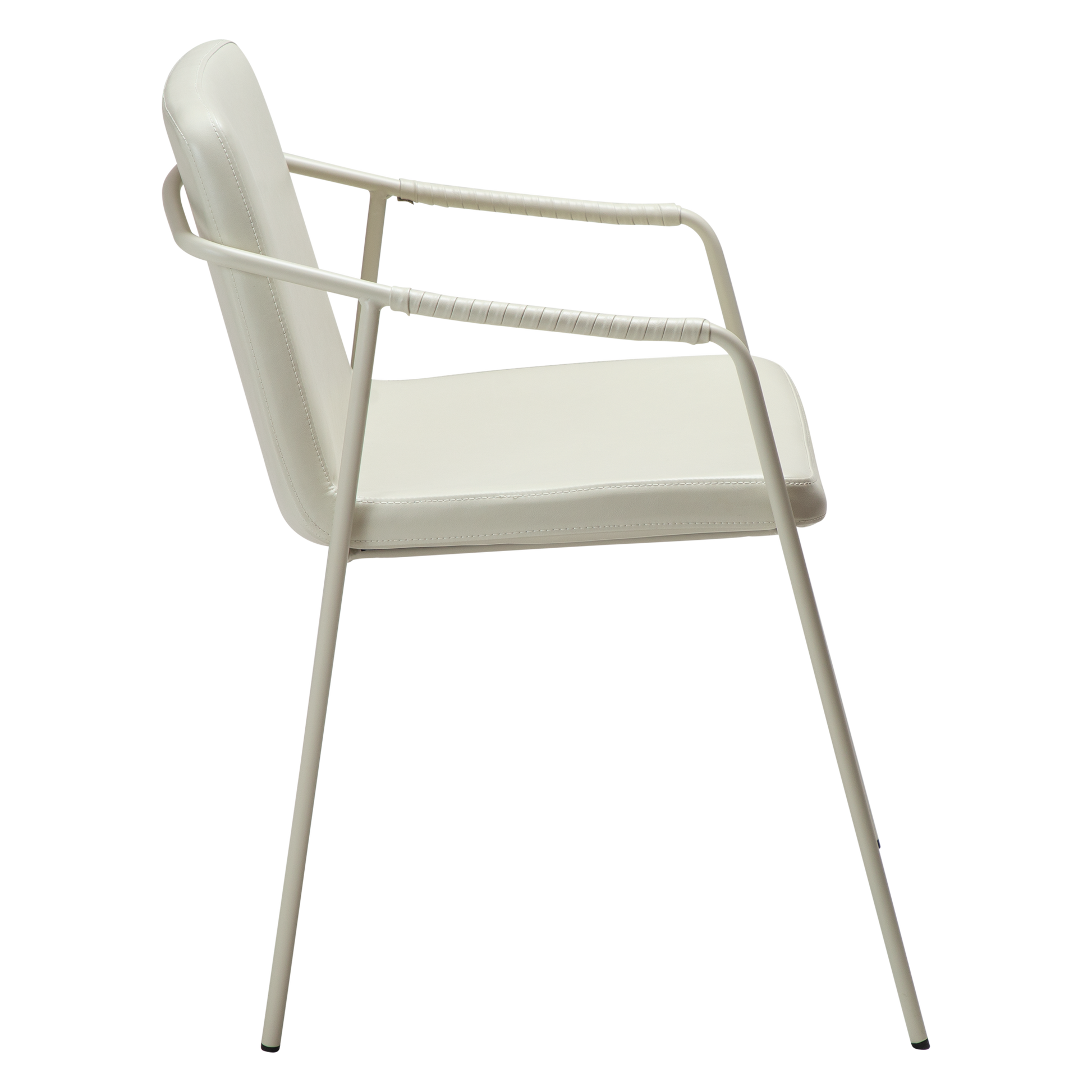 [var:Bezug=Knochenweißes Kunstleder mit knochenweißen Beinen] BOTO Sessel