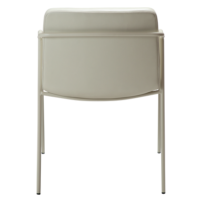 [var:Bezug=Knochenweißes Kunstleder mit knochenweißen Beinen] BOTO Sessel